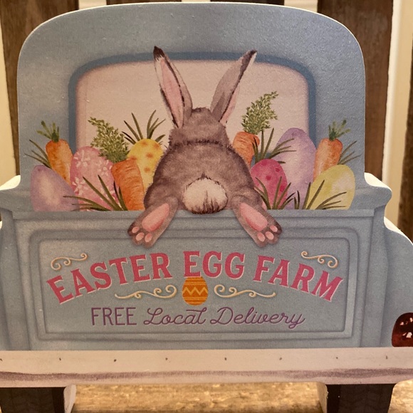 Vintage Farmhouse Easter Egg Farm Truck Sign, Easter Bunny Carrots & Easter Eggs - Picture 4 of 12